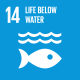 Sustainable Development icon: life below water