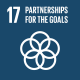Sustainable Development icon: partnership for the goals