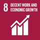 Sustainable Development icon: decent work and economic growth Sustainable Development icon: decent work and economic growth