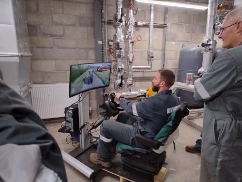 Simulator in action