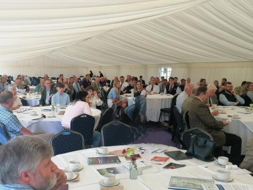 Audience gathers for the Borders Breakfast debate