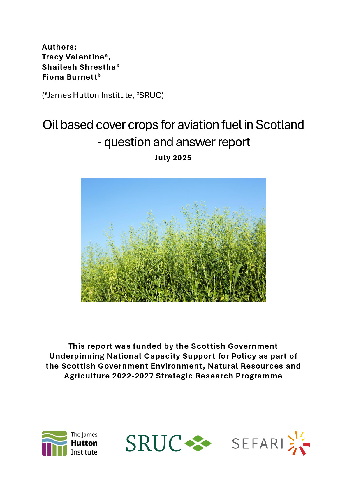 SRP Call-down Oil based cover crops for aviation fuel in Scotland QA_final report.pdf