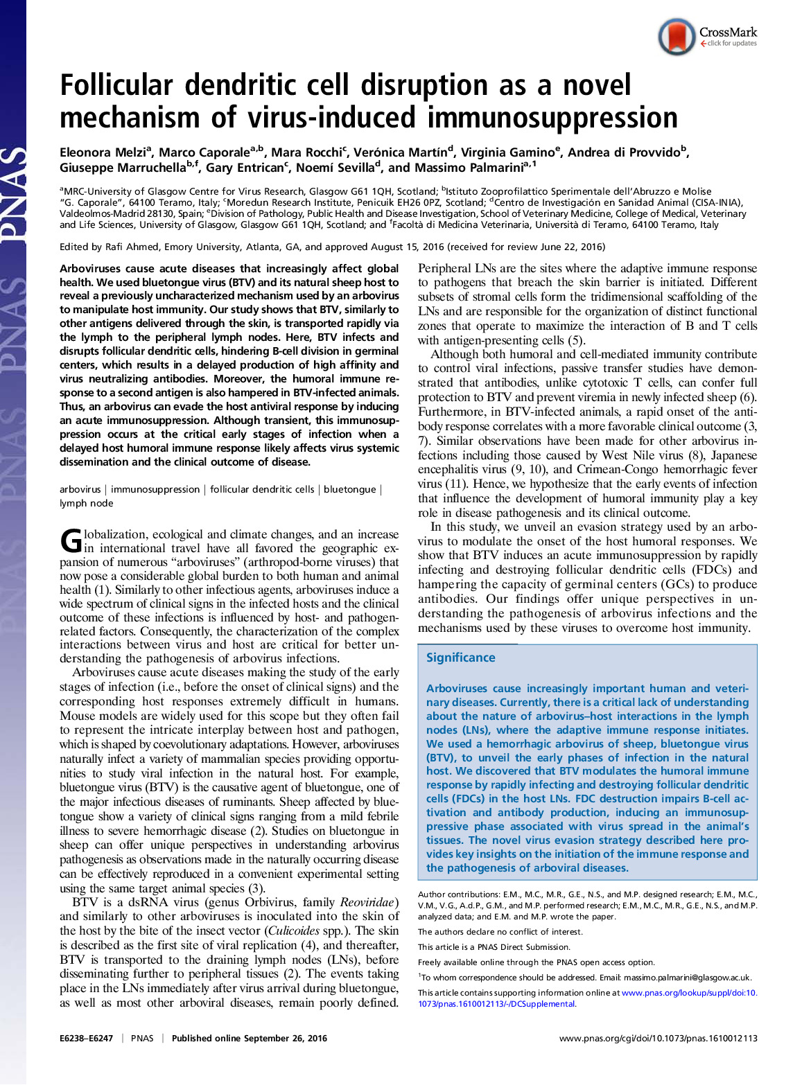 Follicular dendritic cell disruption as a novel mechanism of virus-induced immunosuppression.pdf