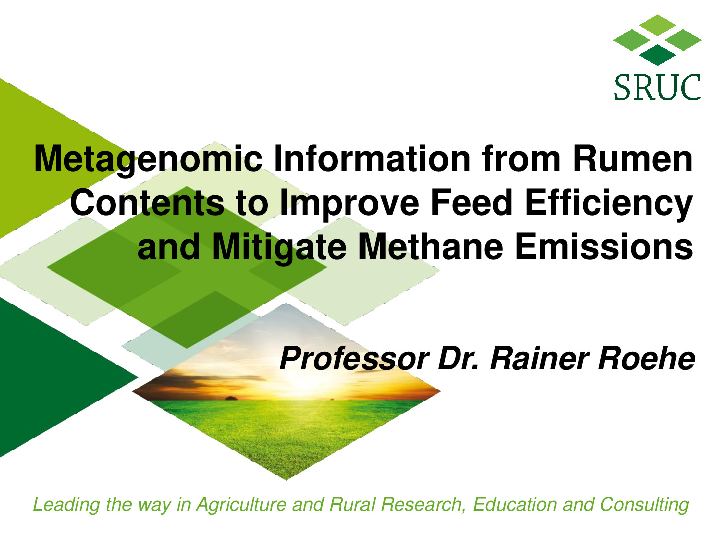 Roehe, R., (2018). Metagenomic Information from Rumen (presentation).pdf
