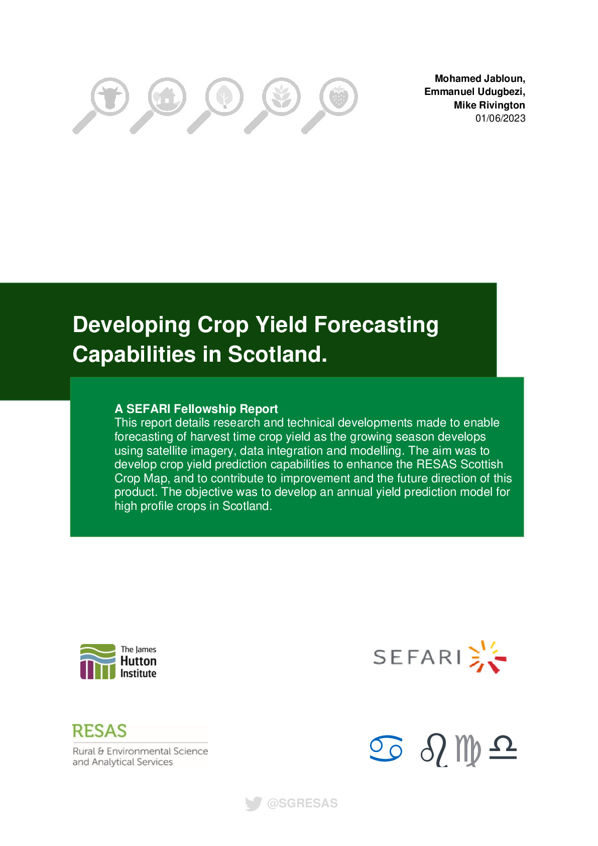 SEFARI Fellowship - Crop Yield Forecasting Report - Published.pdf