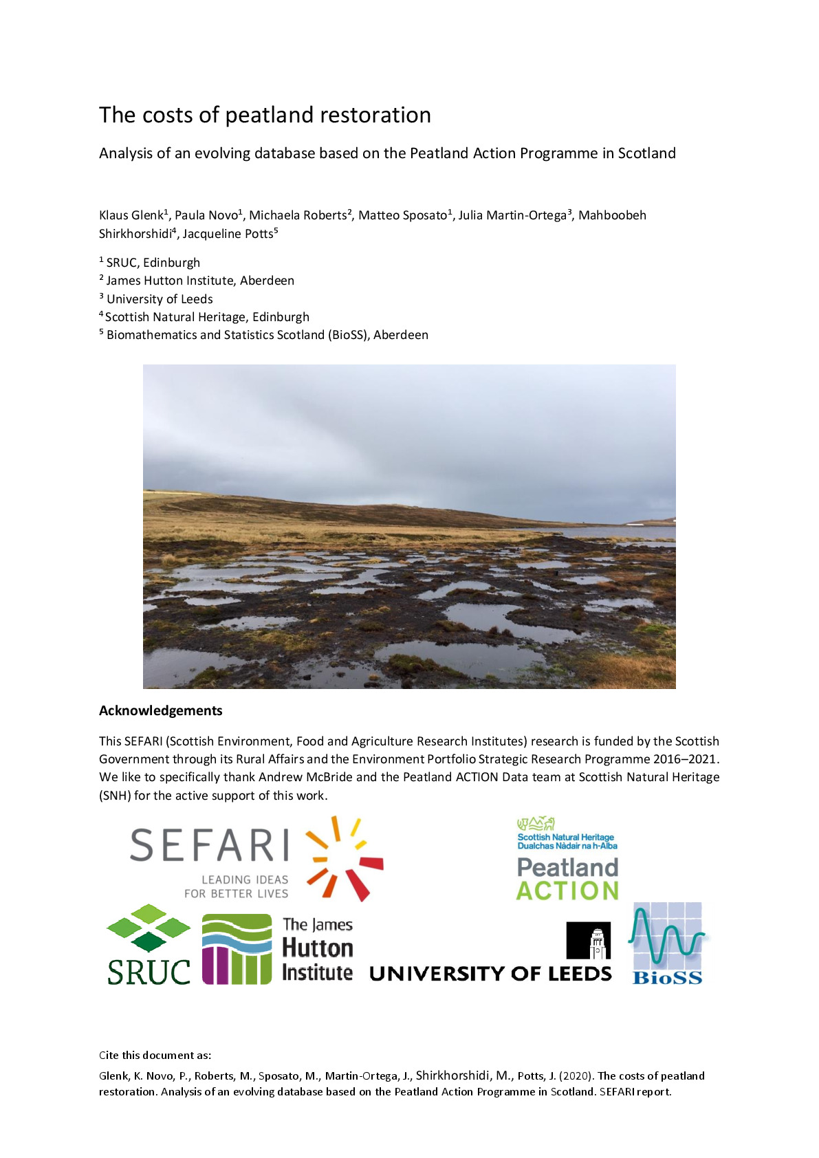 The costs of peatland restoration - analysis of an evolving database based on the Peatland Action Programme in Scotland.pdf