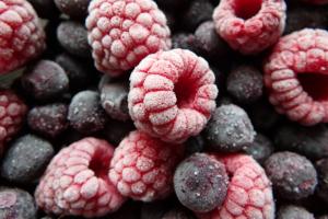 Raspberries and Blueberries